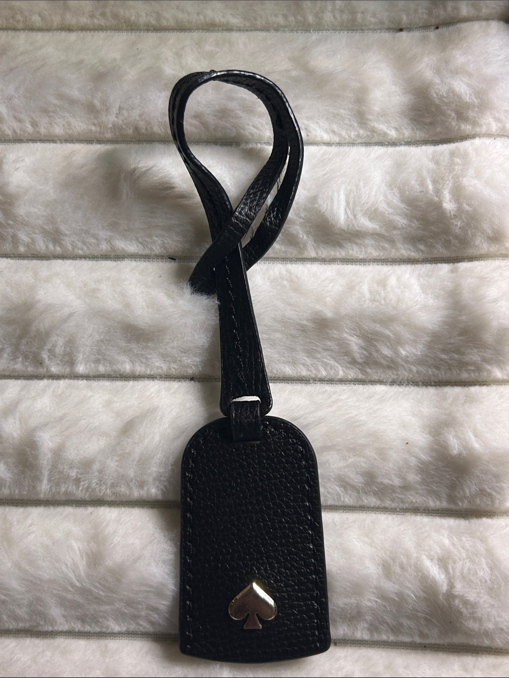 Kate Spade ♠️ black leather hang tag
